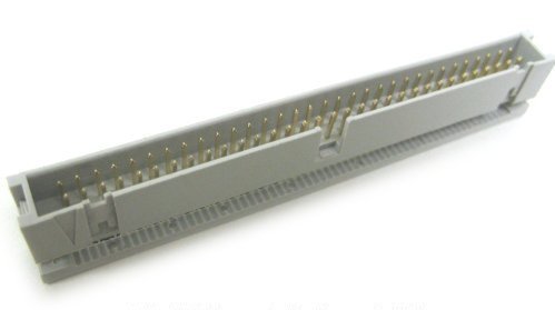 Pc Accessories 2-Pack 2X32 64P Dual Rows 2.54mm Shrouded IDC Male Header, 64 Pins Connectors for 1.27mm Flat Ribbon Cable