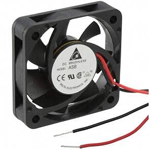 ASB0412LA-A, DC Fan DC Axial Fan, 40x10mm, 12VDC, 4.4 CFM (0.123m³/min) 2 Wire Leads