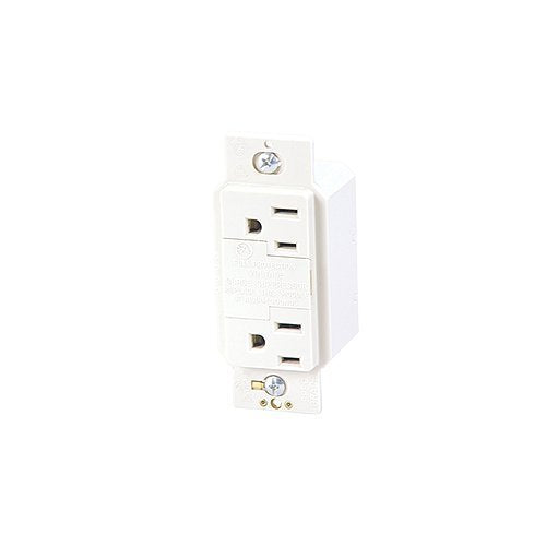 Eaton Surge Duplex 15A 125V Receptacle with Audible Alarm Without Wallplate, White