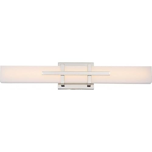 Nuvo Lighting 62/872 Contemporary Modern Two Light Vanity from Grill Collection in Polished Nickel Finish
