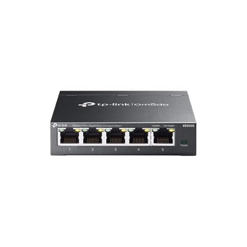 TP-Link Omada 5 Port Gigabit Easy Managed, Switch, VLAN, Auto Loop Prevention, IGMP Snooping, Fanless, Managed by Omada, Durable Metal w/Shielded