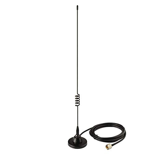 Bingfu Boat Marine Vehicle VHF Ham Mobile Radio Antenna VHF UHF 136-174MHz 400-520MHz Magnetic Base PL259 Male Antenna for Garmin Uniden Cobra ICOM