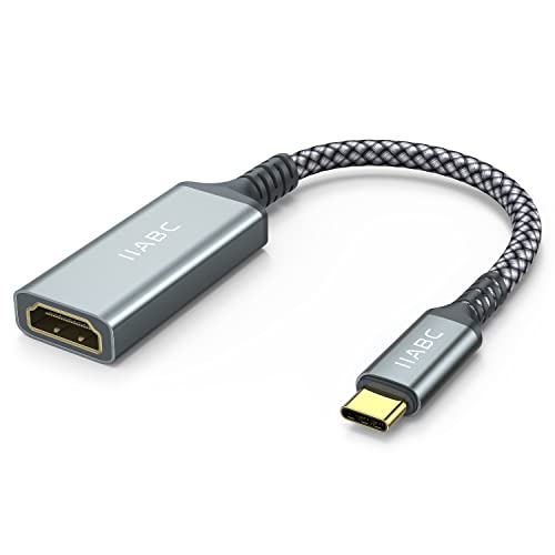 IIABC USB C to HDMI Adapter, USB Type-C to HDMI 4K Adapter Compatible with iPhone 15 16 Pro Max, MacBook Pro/Air 2023, IPad Pro, iMac, Galaxy S23