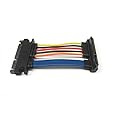 22 Pin SATA Male to Female Left Angle 2 inches