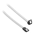 CableMod ModMesh Sleeved Right Angle SATA 3 Cable (White, 30cm)