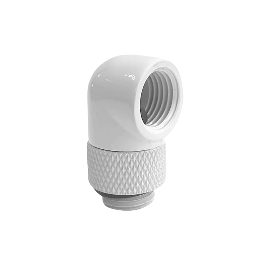 greenDracaena Dracaena.io 6 Pack G1/4" 90° Rotary 360° Swivel Fitting, Male to Female Extender Adapter for PC Water Cooling Loop, Computer Liquid