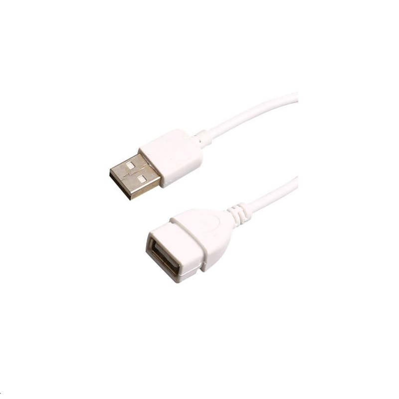 RecDec 2 Pack USB Extension Cable White 5Ft 2Pin 20AWG USBA Male to Female Extension Cord for USB Desk Fan Led Strip Lights Desk Lamp Table Lamps Dash