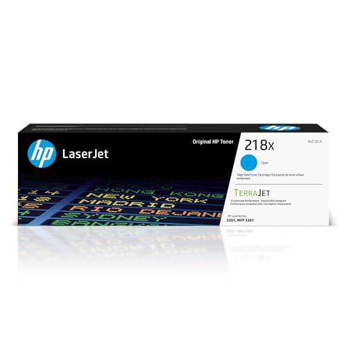 HP 218X Cyan High-Yield Toner Cartridge | Works with Color LaserJet Pro 3201, MFP 3301 Series | W2181X