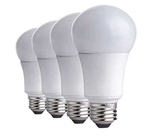 CTKcom A19 LED Light Bulbs 5W(4 Pack)- 40 Watt Equivalent 6000K Daylight White LED Light Bulbs E26/E27 Base,270 Degree Beam Angle for Home Dining Room