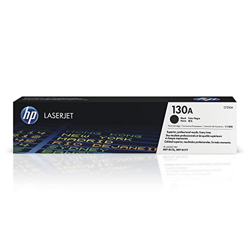 HP 130A Black Toner Cartridge | Works Color LaserJet Pro MFP M176, M177 Series | CF350A