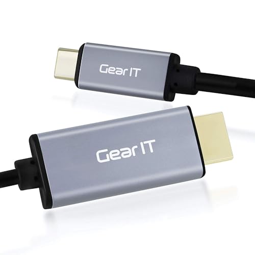 GEARit 6ft USB-C to HDMI Cable [Thunderbolt 3 Port Compatible] USB Type C to HDMI Cable (4K@60Hz) for MacBook Pro 2018/2017, MacBook Air, iPad Pro