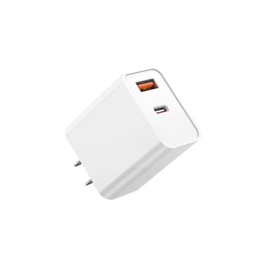 USB C Charger Block for iPhone,20W Dual Port Fast Wall Charger,USB C & USB A Power Adapter Type C Charging Brick Plug for iPhone Air/17 Pro