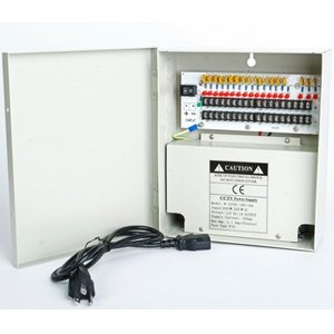 18 Channels 12V DC Regulated Distributed Power Supply panel individually fused 10 AMP Total Output, 1.1 AMP Output per Channel plus PTC Reset-able Fuse