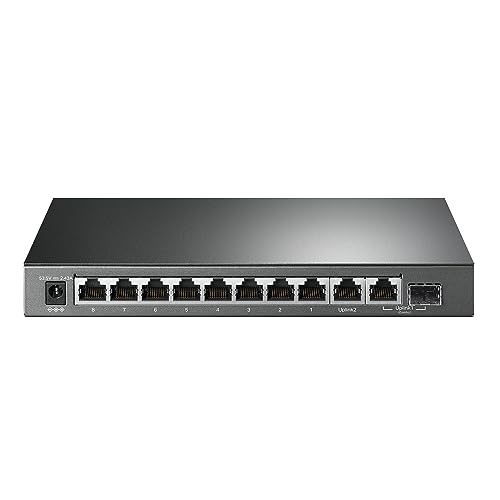 TP-Link TL-SG1210MP, 8 Port Gigabit PoE Switch, 8 PoE+ Ports @123W, w/ 2 Uplink Gigabit Ports + 1 Combo SFP Slot, Plug & Play, Extend, Priority