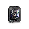 Thermaltake Tower 600 Black Mid-Tower ATX Case; 3 Tempered Glass Panels; Hidden-Connector Motherboard Support; Rotational PCI-e Slots;