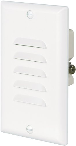 Eaton 7739W 15-Amp 120-Volt LED Steplight with Vertical and Horizontal Louvered Wall plates, White