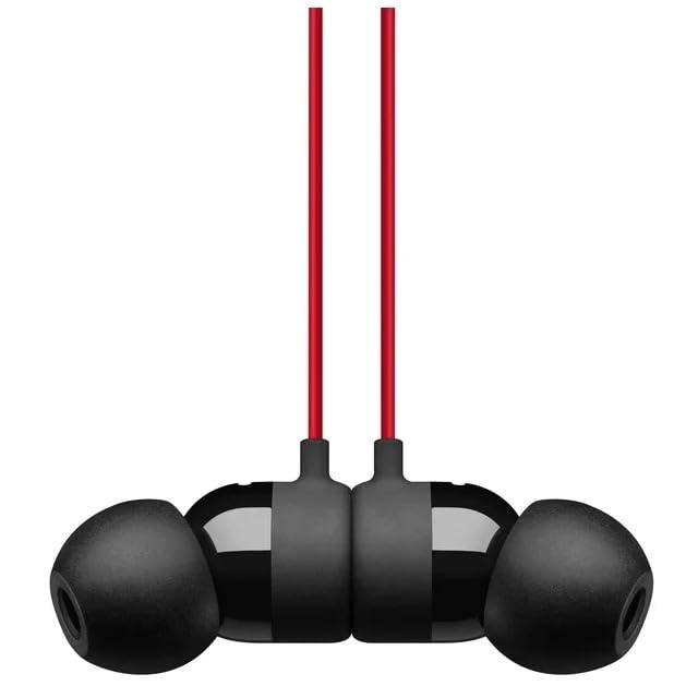 Beats urBeats3 Earphones with Lightning Connector- The Decade Collection - Black-Red (Renewed)