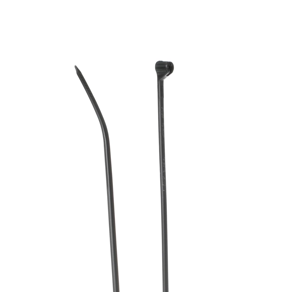 Thomas & Betts TY527MX 13" Black Cable Ties, 120 lb Tensile Strength, Stainless Steel Barb and Infinite Locking Positions, Weather and UV Resistant