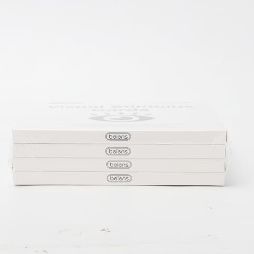 beiens High Contrast Baby Flashcards – 80 Double-Sided Visual Stimulation Cards for Newborns & Infants 0–36 Months, 5.5"x5.5", Learning Toy Gift