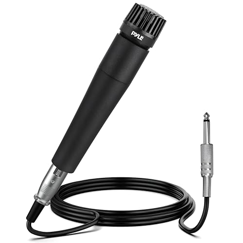 PylePro Dynamic Handheld Microphone, Professional Moving Coil Mic with Built-in Pop Filter, Wide Frequency Response, High Signal Output, Rugged