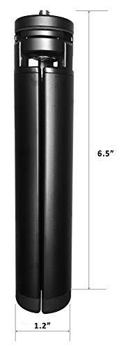 RetiCAM® Hand Grip Mini Tripod - All Metal Heavy-Duty Stabilizer for Cameras, Action Cams, Smartphones and Accessories - HG20, Aluminum, Black