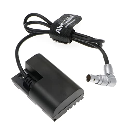 E6-Dummy-Battery Power-Cable for Arri-Alexa-XT Rotatable Right-Angle 2-Pin-Male to Lanparte LP E6 Dummy Battery for Canon 5D Mark II 7D 60D Alvin's