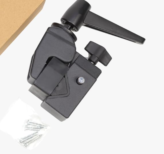 AFEFT Super Clamp 5/8" Stud Mount - 33lb Heavy Duty Clamp for Photography Studio Lighting, Fits Round Pipe & Flat Surface