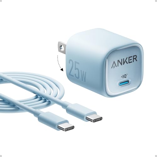 Anker 25W USB C Charger Block, Compact Foldable Type C Charger with PPS