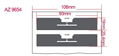 Manruta 10 Pack UHF ISO18000 6C EPC Gen2 RFID Vehicle Windshield Tag Anti Tamper for Parking and Access Control