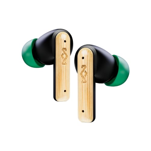 House of Marley Little Bird True Wireless Earbuds, Touch Controls, Built-in Mic, 24 Hours Playtime with Case, USB-C Quick Charge, Sustainable…