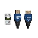 Liberty Halo 18G Commercial Grade in-Wall Rated Series High Speed HDMI with Ethernet Cables Supports 4K60 4:4:4, eARC, All HDCP Levels 1.5 Meter.