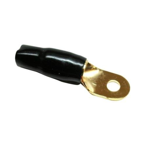 Xscorpion Rt0b Gold Plated Ring Terminals With 5 / 16 Hole 1/0 Ga Black