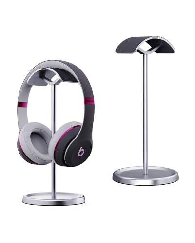 SENZANS Headphone Stand for Desk, Aluminum Metal Gaming Headset Holder Hanger with Supporting Rod & Base, Headphone Stand for AirPods Max, AirPods
