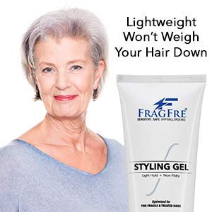 FRAGFRE Light Hold Hair Gel 8oz – Fragrance Free Styling Gel for Fine & Fragile Hair – Hypoallergenic, Vegan, Gluten & Cruelty Free