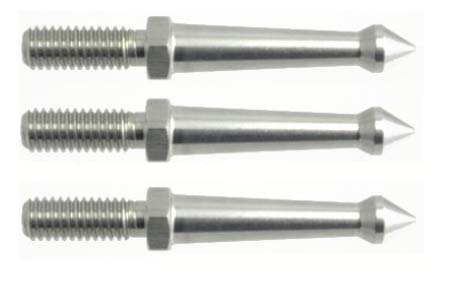 Desmond Set of 3 Long Tripod Spike 2" SS Stainless Steel RRS Compatible 3/8" Universal