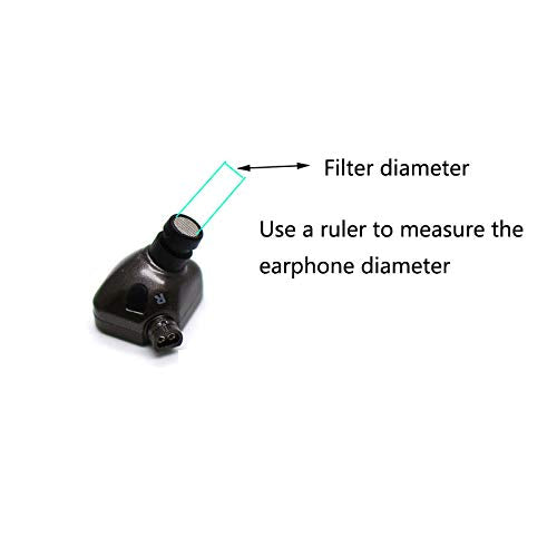 Earbuds Filters Earphone Filter Mesh Compatible for Raycon E55 E25,Skullcandy Indy,Sennheiser ie800 IE40 PRO,Bang & Olufsen Beoplay h5 E8,Samsung…