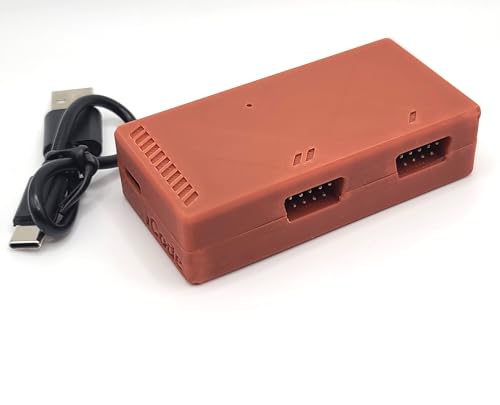 9 pin to USB Dual Atari Joystick and Paddle Adapter by iCode, DB9 Ports, Pro Edition Brown