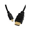 Micro HDMI (Type D) to HDMI (Type A) Cable For Amazon Kindle Fire HD 8.9 Tablet - 6 Feet (Package include a HandHelditems Sketch Stylus Pen) (NOT
