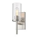 Golden Lighting 7011-1W PW-CLR Winslett Sconce, Pewter