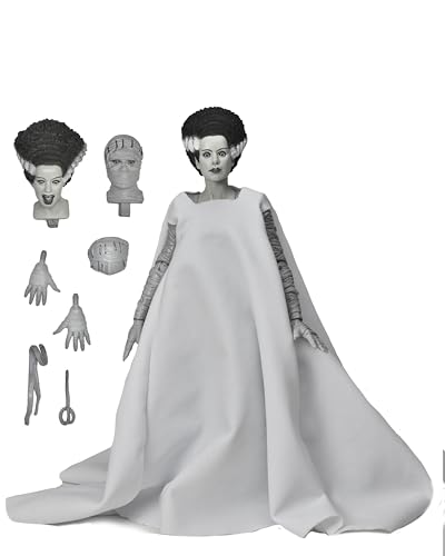 NECA Collectible Universal Monsters Ultimate Bride of Frankenstein, Black and White 7" Scale Action Figure