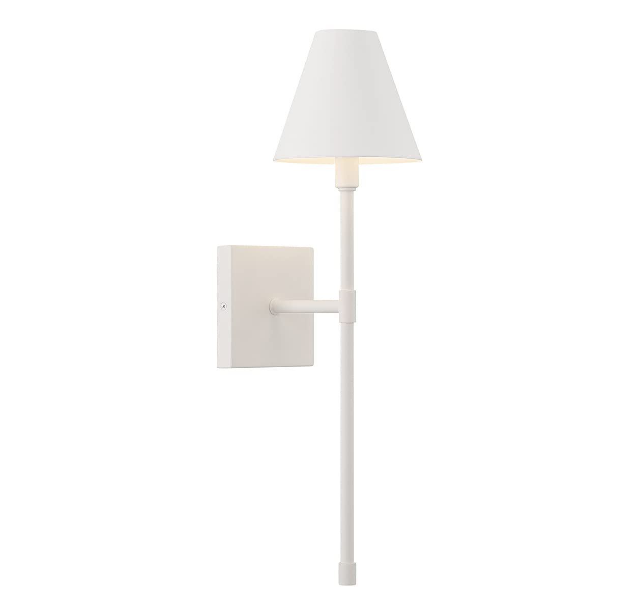 Savoy House 9-5201-1-83 Jefferson Vintage Traditional Metal Wall Sconce, 1-Light 60 Watt, 20" H x 6" W, Bisque White