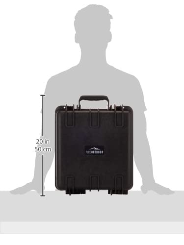 Monoprice Weatherproof/Shockproof Hard Case - Black Ip67 Level Dust and Water Protection Up to 1 Meter Depth with Customizable Foam, 10" x 9" x 7"