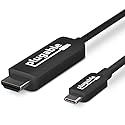 Plugable USB C to HDMI Cable 6ft / 1.8m, HDMI 2.0, USB4 / Thunderbolt Adapter for 4K Monitor, 4K 60Hz (USBC-HDMI-Cable) for iPhone 15, iPad Pro