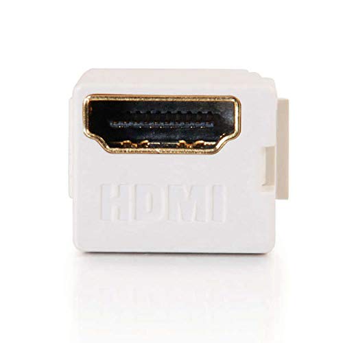 C2G 03345 Snap-In HDMI F/F Keystone Insert Module, TAA Compliant, White - TAA Compliant