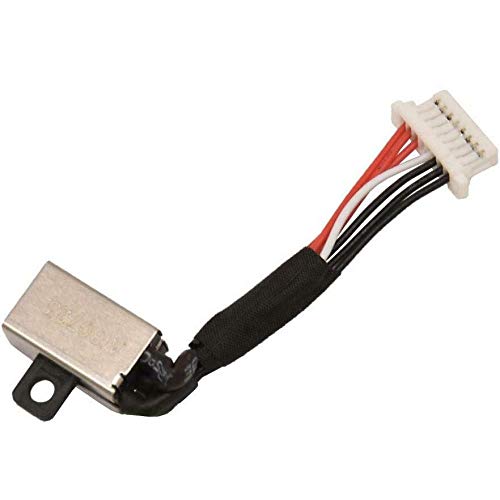 ndliulei AC DC Jack Power Plug in Charging Port Connector Socket with Wire Cable Harness Replacement for Dell Inspiron 15 7570 7580 i7570 7573 i7573