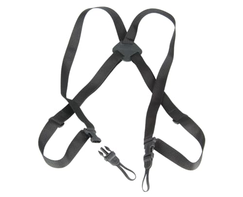 OP/TECH USA Bino/Cam Harness with Quick Release - Dual Camera Harness & Shoulder Strap - DSLR Camera Strap - Binocular Harness for Hiking - Webbing