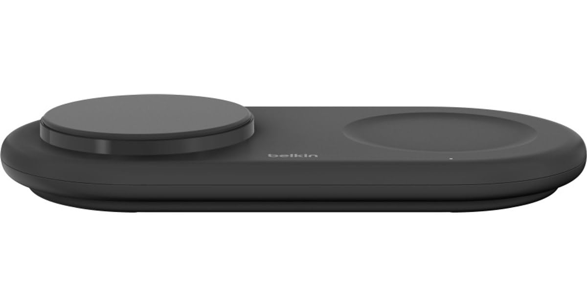 Belkin BoostCharge Pro 2 in 1 Wireless Charger with Magnetic Qi2 15W Wireless Fast Charging iPhone Compatible with iPhone 16 15 14 13 12 AirPods