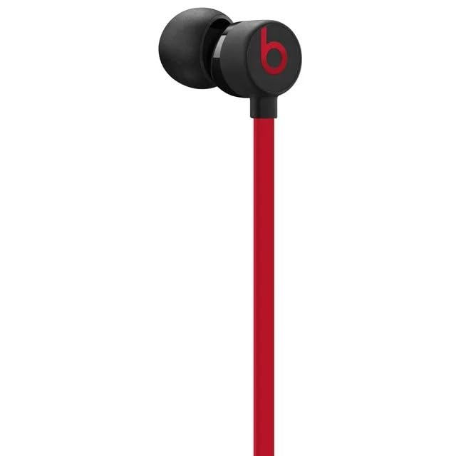 Beats urBeats3 Earphones with Lightning Connector- The Decade Collection - Black-Red (Renewed)