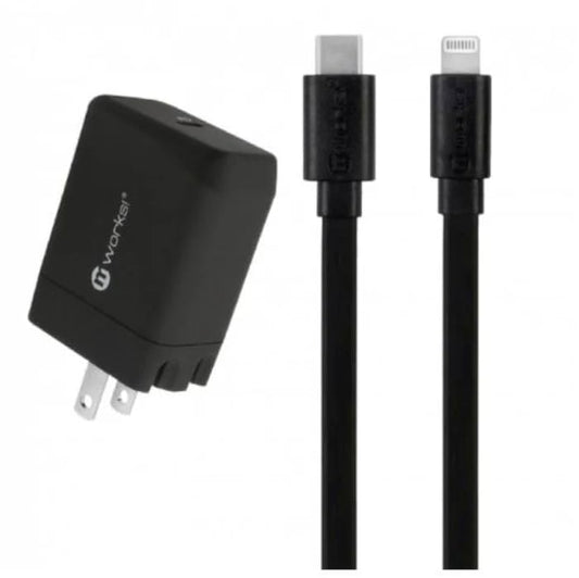 mworks! mPOWER! PD Home Charger 6 FT Type-C to Lightning Cable