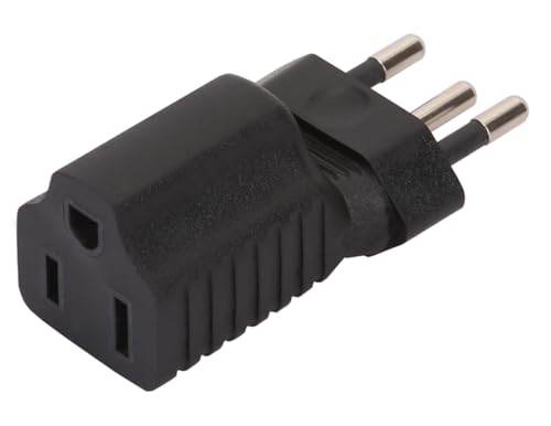 Tekit Brazil US Plug Adapter Power Converter,USA 3 ProngNEMA 5-15R Female Receptacle to Brazil 3 Prong Male Electrical Adapter,Brazil to US 3 Prong…